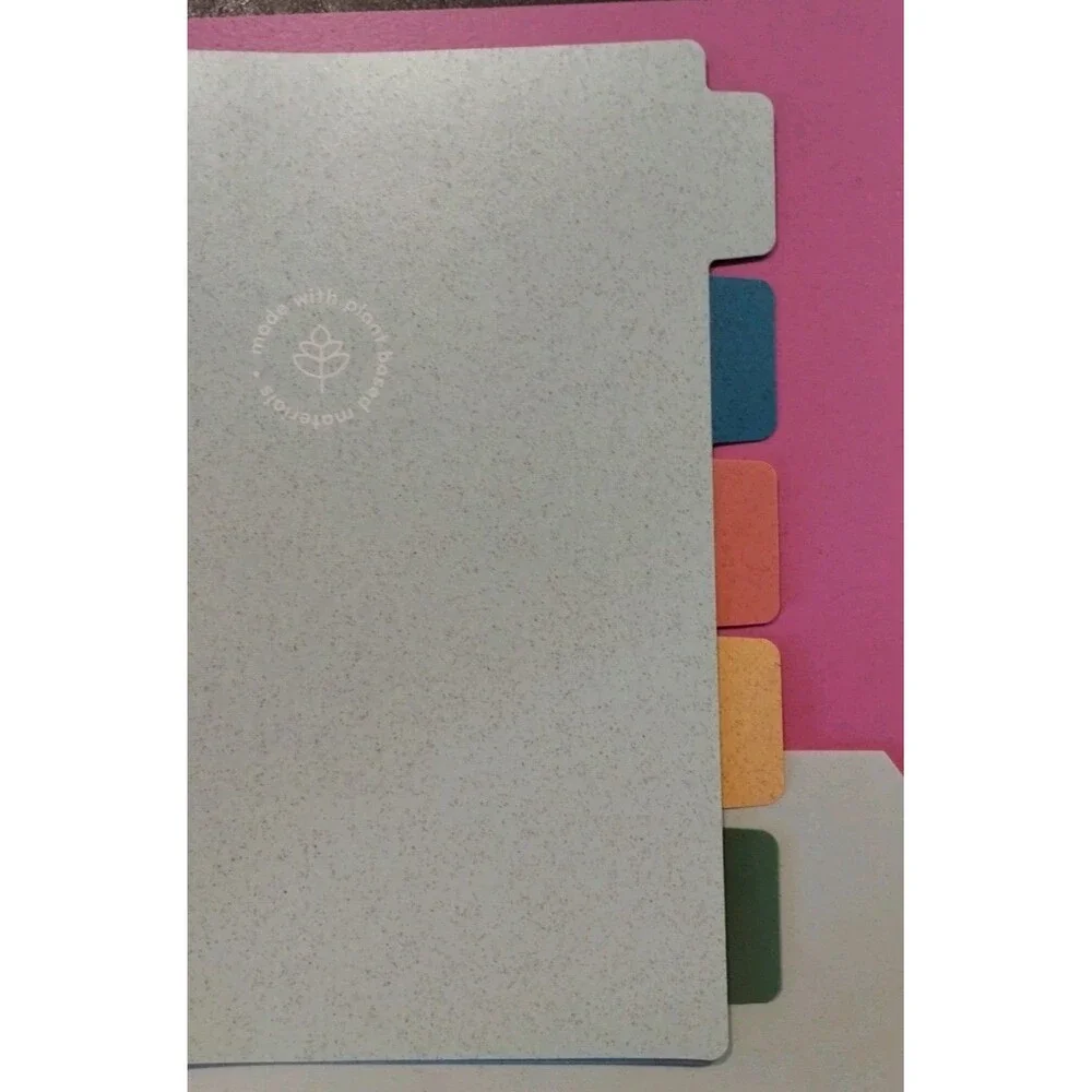 U Brands U-Eco Speckled Bright Poly Binder with 5 Tab Dividers, Pink / Orchid